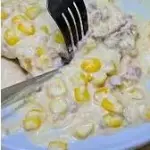 Pollo a la crema choclo