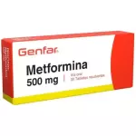 METFORMINA 500MG CAJA X 30 TABLETAS