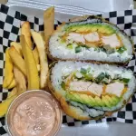 Sushi burger camarones