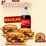 3 Duplo bacon+Coca 2 Litros