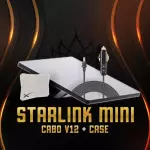 Starlink Mini + cabo 12V + case