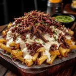 Batata c/Carne do Sol e Cream Cheese