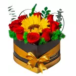 Box de Rosas y Girasol