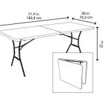 folding table 6ft for rent