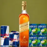 COMBO GOLD LABEL 750ML + REDBULL