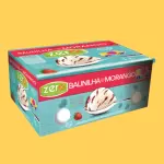 SORVETE ZERO BAUNILHA COM MORANGO 1L