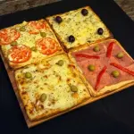 Pizza Selección + 2 Porrones