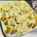 Salchi,Maduro Queso derretido