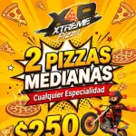 2 pizzas medianas 250