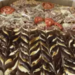 Pizza calabresa e doce