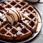 Waffle con Helado