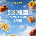 20 Boneless + Papas + 2 Ranch