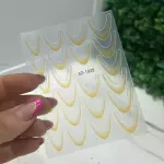 Cartela Adesivo  Francesa Amarelo