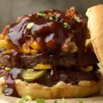 hamburguesa bbq con papas