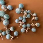 Esferas de Larimar en plata