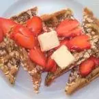 wafles integral c linaza ,y fresas