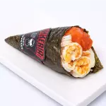 Temaki salmão e camarão