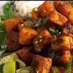 Pan fried paneer