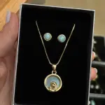 Set de Virgen en Larimar
