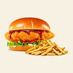 Big Chicken Burger con papas
