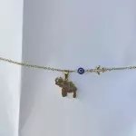 Collar mapa avión ojo turco