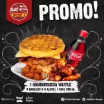 Waffle Burger+4boneless/alitas+coca