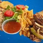 Du riz au poulet y Macaroni gratiné