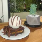 Brownie con helado
