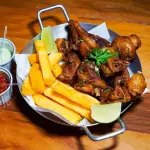 Frango com polenta