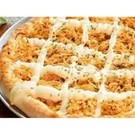 Pizza gigante, 1/2 Frango com Catupiry 1/2 calabresa