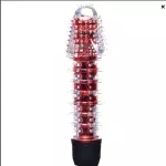 VIBRADOR TRANSLÚCIDO COM CAPA TEXTUR