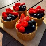 Mini cheesecake frutas vermelhas