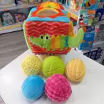 CUBO DE TELA CON PELOTAS