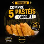 Promoção - 5 Pastéis e ganhe 1