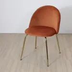 Silla Frank pata dorada Terracota