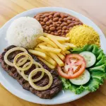 Contra filé com Fritas