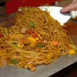 Macarrão na chapa