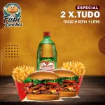 2 X.TUDO ESP. + FRITAS + REFRI 1L