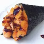 Temaki de salmão é tilápia croc