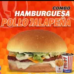 Hamburguesa de pollo Jalapeña🍔🍟