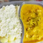 Moqueca baiana de peixe com arroz
