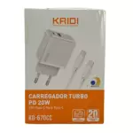 CARREGADOR KAIDI TIPO-C/C KD-670CC