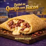 Pastel de Queijo com bacon