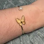 Brazalete Mariposa Cuarzo rosa