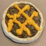 Carne com cheddar