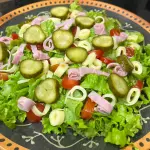 Salada presunto e queijo