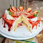 Torta fresca Morango massa branca