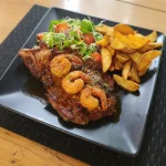 RIBEYE CON CAMARONES