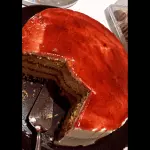 Fatia de torta de Morango