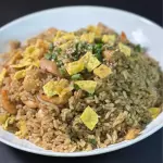 Arroz chaufa de mariscos.